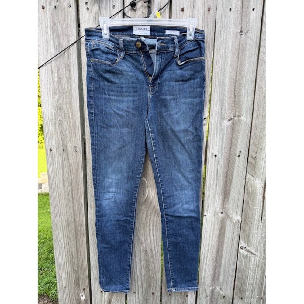 Designer Casual Frame Denim Le High Skinny 29 Blue High Rise Jeans